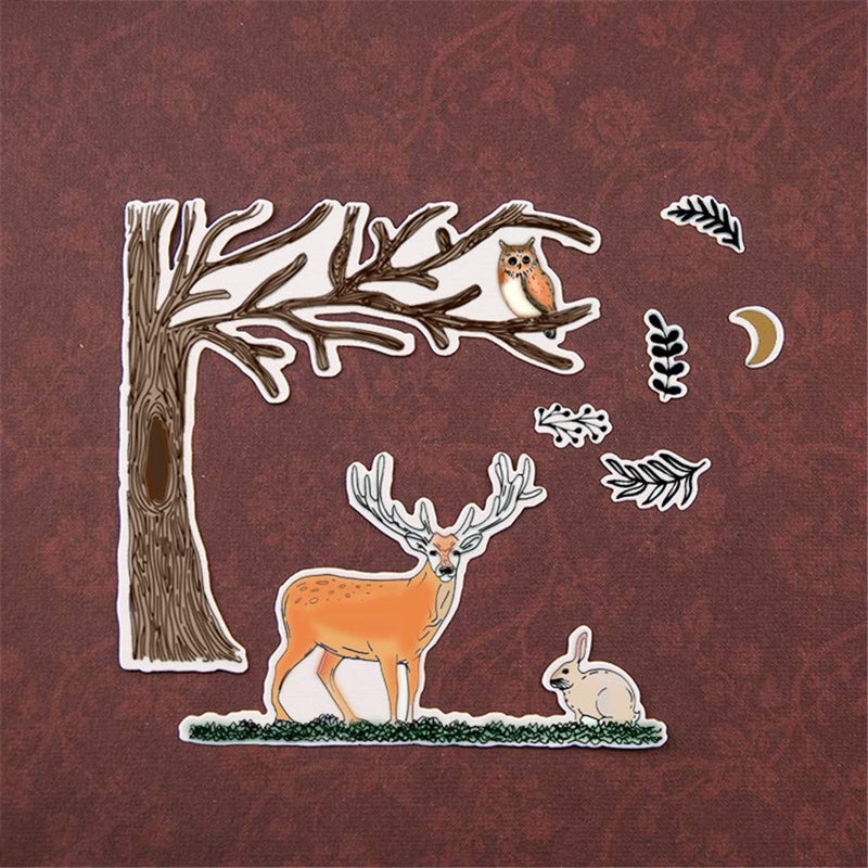 arriettycraft Christmas Elk Clear Stamps for Card Making or Journaling, Tis The Season Deer Tree Owl Rubber Stamps for Journals Album Scrapbooking Paper Crafts Decoratiion - Image 3